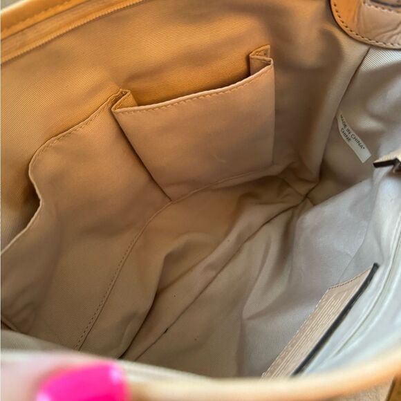 Coach 💎Jewel💎 Green Signature Embossed Patent Leather Small Tote Handbag Purse - Picture 6 of 17